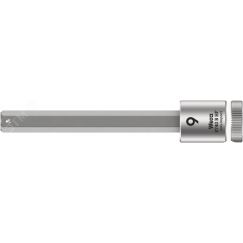 Головка торцевая 8740 B Hex-Plus HF Zyklop со вставкой под внутренний шестигранник DR 3/8 с функцией фиксации крепежа 9 x 100 мм WERA WE-003042