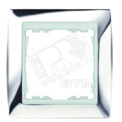 Рамка на 1 пост, S82, хром - белый Simon 82614-63