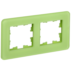 BRITE Рамка 2-местная РУ-2-2-Бр стекло эко грин RE IEK