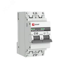 Автоматический выключатель 2P 10А (C) 6кА ВА 47-63 DC PROxima EKF mcb4763-DC-2-10C-pro