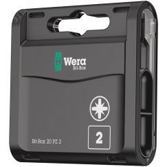 Набор бит 855/1 Z Bit-Box 20 PZ 2 вязкая твёрдость хвостовик шестигранный 1/4 C 6.3 20 шт PZ 2 x 25 мм WERA WE-057760