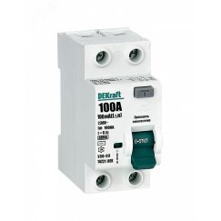 Выключатель дифференциального тока УЗО 03-6кА-2P-100А-100-AC SE (Dekraft) 14221DEK