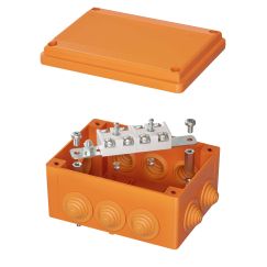 Коробка пластиковая FS с кабельными вводами и клеммниками, IP55, 150х110х70 мм, 4р, 450V, 32A, 10 мм2, нерж.контакт