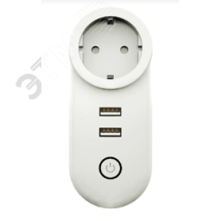 Розетка умная 1-пост. MOES Zigbee, 16А, белая, накладная MOES ZP-LZ-EU2U