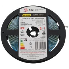 Лента светодиодная LRCOB-352-8 12W/M 8мм 24V 6500K 3YEAR белая 5 М ЭРА Б0053964