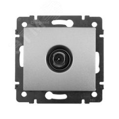 VALENA Розетка телевизионная TV проходная в рамку алюминий 14дБ Daccord/Legrand 770131