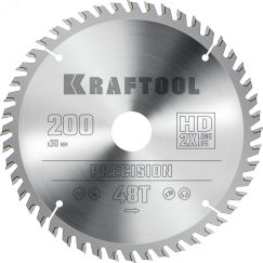 Диск пильный по дереву PRECISION 200х30мм 48Т KRAFTOOL 36952-200-30