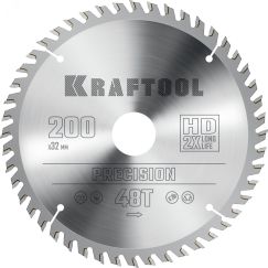 Диск пильный по дереву PRECISION 200х32мм 48Т KRAFTOOL 36952-200-32