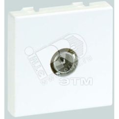 Connect Плата с TV разъемом папа винты 45х45мм алюминий Simon K120A-8