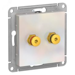Аудиорозетка ATLASDESIGN двухместная жемчуг SE (Systeme) ATN000487