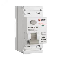 Выключатель дифференциального тока ВД-100N  2P 16А 30мА тип A эл-мех 6кА PROXIMA EKF EKF E1026MA1630