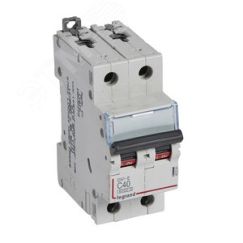 Выключатель автоматический двухполюсный 40А C DX3-E 6кА LEGRAND 407281