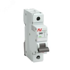 Выключатель автоматический AV-10 1P 63A (D) 10кА AVERES EKF mcb10-1-63D-av