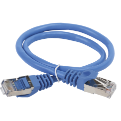 ITK Коммутационный шнур (патч-корд) кат.6 FTP PVC 15м синий