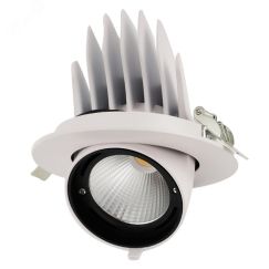 Светильник светодиодный встраиваемый ДВО-30W 4000K 2750Лм 24° поворотный  White  IP40 Jazzway JazzWay 5021907