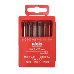 Набор бит SL/PZ/PH Industrial 73 мм в кейсе, 6 шт Felo 03092716