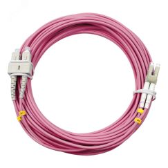 Шнур оптический duplex 15м LC-SC 50/125 мм OM4 LSZH Cabeus FOP-50-OM4-LC-SC-15m