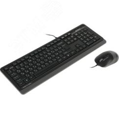 Комплект клавиатура + мышь Fstyler F1010, USB, Multimedia, черный/серый A4Tech F1010 GREY