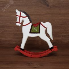 Фигурка деревянная игрушечный Пони белый 25х5,5х26,5 см Neon-Night 504-044