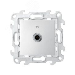 Розетка TV проходная цвета алюминий S24 Harmonie Simon 2410475-033
