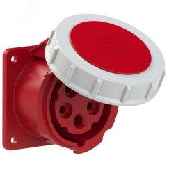 Розетка встраиваемая прямая 16А/400V/3P+N+E/IP67, фланец 75x75 PCE 3152-6