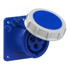 Розетка встраиваемая прямая 16А/230V/1P+N+E/IP67, фланец 75x75 PCE 3132-6