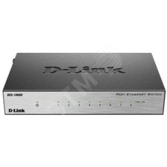 Коммутатор неуправляемый 8 портов 10/100 Мб/с D-Link DES-1008D/L2B