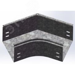 Угол плоский плавный 45 град. к лотку 200х50, толщ. 0,7 мм, Сендзимир цинк OSTEC 035625