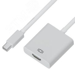 Адаптер-переходник Mini DisplayPort 20M на HDMI 19F, белый Greenconnect GCR-MDP2HD2