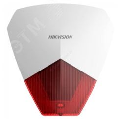 Оповещатель сирена проводная внутренняя (Красная) пластик ABS Hikvision DS-PS1-R