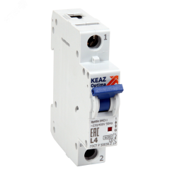 Выключатель автоматический однополюсный 20А L 6кА AC OptiDin BM63-1L20-УХЛ3 КЭАЗ 260553