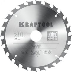 Диск пильный по дереву Fast 200х32мм 24Т KRAFTOOL 36950-200-32