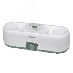 Йогуртница KT-2006, объем 0,2 л, цвет бело-зеленый KITFORT КТ-2006
