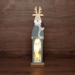 Фигурка деревянная с подсветкой рождественский Олень 11х5х47 см Neon-Night 504-007