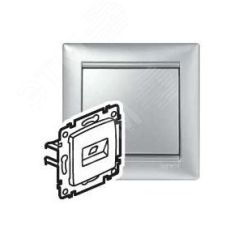 VALENA Розетка компьютерная RJ45 UTP алюминий Daccord/Legrand 770242
