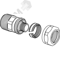 Штуцер 20x2,8-3/4НР Usystems 1135976