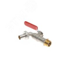 Кран шаровой BVR-FR ГОСТ Р 59553 с накидной гайкой и ниппелем DN15  PN40 Т от -20С ...+120С материал корпуса латунь,'рукоятка-бабочка' Ридан 065B8303RG