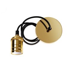 Патрон подвесной декоративный PLC со шнуром RETRO E27 230V/1M GOLDEN золотой JazzWay 5039018