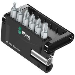 Набор бит с битодержателем Bit-Check 7 PZ Universal 1 универсальное применение 7 предметов WERA WE-056296