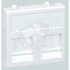 Connect Адаптер на 2 RJ45 CJ545U(FM) CJ546U(FM) шторка 45х45мм SC алюминий Simon KB76-8
