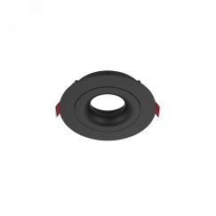 Рамка для модульного светильника FLEX 50 02 круглая встраиваемая 110х45мм RAL9005 черный муар поворотная Вартон V1-R0-T0435-10003-2000000