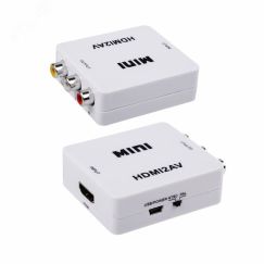 Конвертер HDMI на 3 RCA, пластик, белый,, REXANT 17-6931