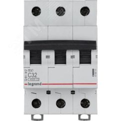 Выключатель автоматический трехполюсный RX3 4,5 кА C 32 А Daccord/Legrand 419711