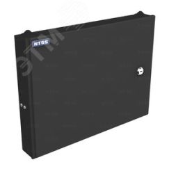 Кросс NTSS STANDART оптический настенный частично укомплектованный 16 портов FC/ST (планка FC/ST-2шт. сплайс-кассета-1шт) черный RAL 9005 NTSS NTSS-WFOB-ST-16-FC/ST-S0020-BL