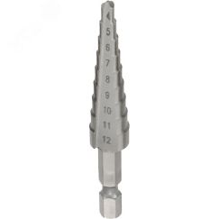 Сверло ступенчатое HSS с прямым желобком, 4-12x65, 1/4'' Makita D-40082