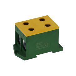 Клемма жёлто-зелёная, 4 подключения 25-150мм 1000V 250/320А INPIN KL1501P2WYG