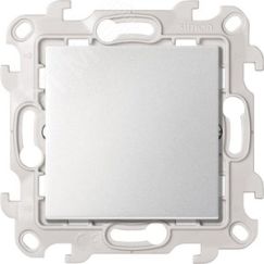 Переключатель (проходной) с подсветкой 10AX 250В~ цвета алюминий S24 Harmonie Simon 2450204-033