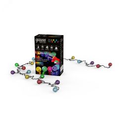 Гирлянда садовая на солнечной батарее 30 LED Шары мультицвет Solar Gauss Gauss GS031