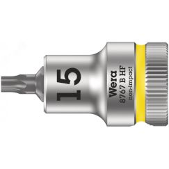 Головка торцевая 8767 B HF TORX Zyklop со вставкой DR 3/8 с функцией фиксации крепежа TX 15 x 35 мм WERA WE-003060