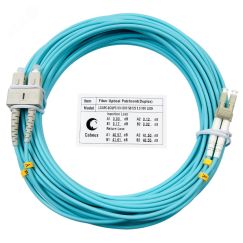 Шнур оптический duplex 25м LC-SC 50/125 мм OM3 LSZH Cabeus FOP-50-LC-SC-25m